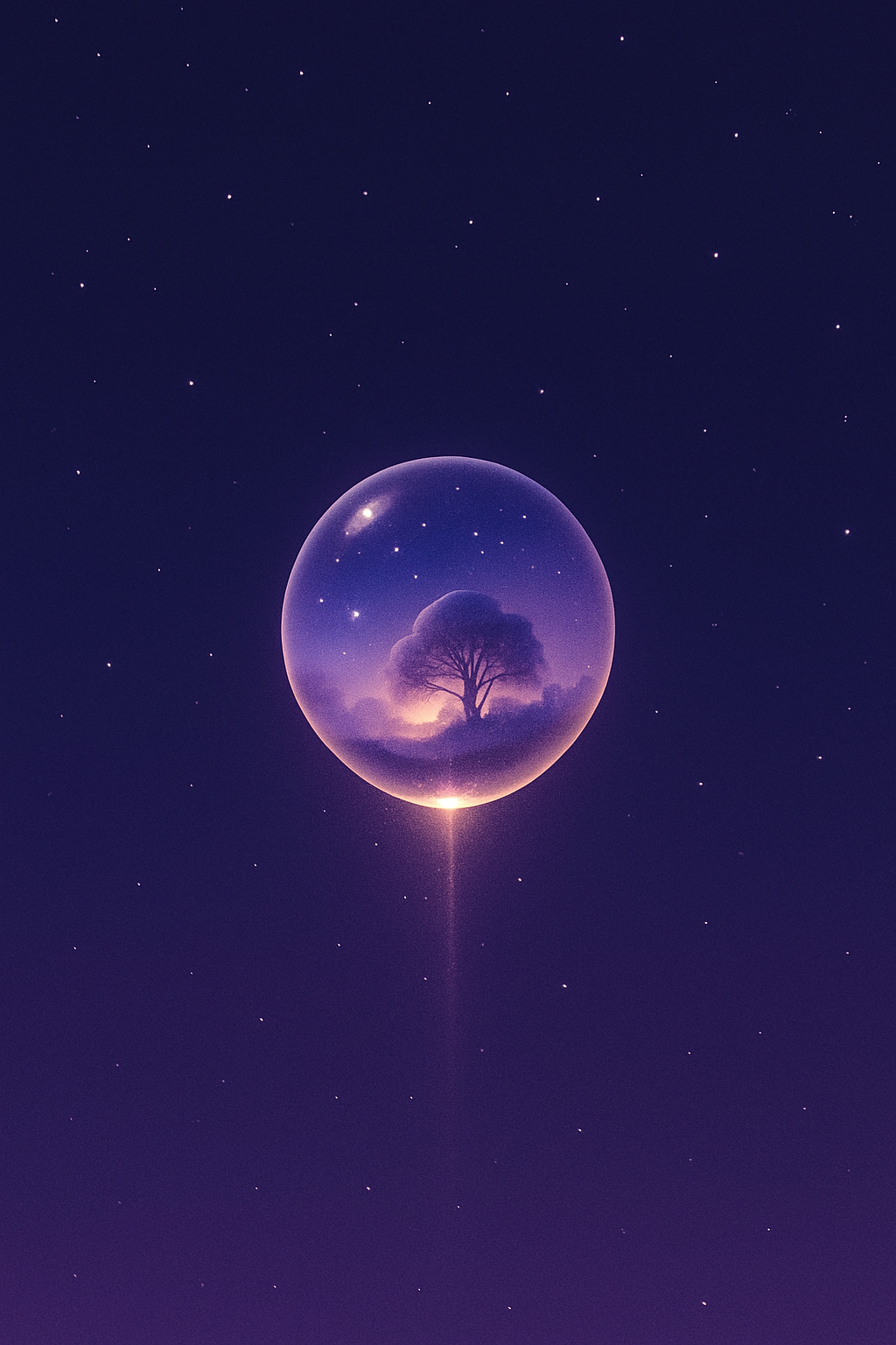 Step 3 – 작은 세계가 하늘로 떠올라 감정이 별빛이 되는 흐름의 이미지